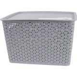 Caixa Organizadora 35L com Tampa CV151730 Ogza Cinza