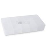 Caixa Organizadora Acrílico - 9 Divisórias - Retangular - 20,5cm x 12cm - Transparente - Tok bijouxs