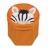 Caixa Organizadora c/tampa Infantil 25x25cm Laranja OT548 Decore Multivisão