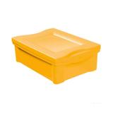 Caixa organizadora com tampa 13,5L plástico amarelo Color Ordene