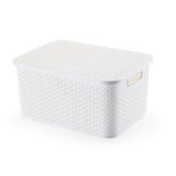 Caixa Organizadora com Tampa Branca 16 litros 32 cm - Arthi