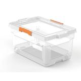 Caixa organizadora com tampa em plastico 60 litros transparente - Tramontina
