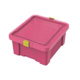 Caixa organizadora com tampa em plastico kids 17litros rosa - Tramontina