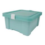 Caixa organizadora com tampa em plastico laundry 17litros verde claro - Tramontina