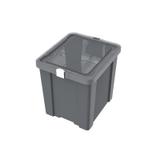 Caixa organizadora com tampa em plastico office 42litros grafite - Tramontina