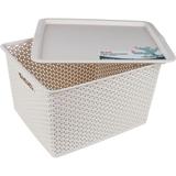 Caixa Organizadora com Tampa Grande CV150696 Ogza Rattan Bege