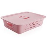 Caixa Organizadora Com Tampa - Rosa - Ou
