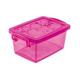 Caixa organizadora com trava 400ml pink Ordene