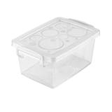 Caixa organizadora com trava 650ml cristal Ordene