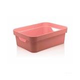 Caixa organizadora Cube 10,5L média rosa quartz OU