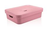 Caixa Organizadora Cube Grande Baixa com Tampa 16l CC 550 OU - Martiplast - Rosa
