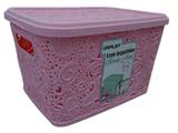 Caixa Organizadora Floral Rosa 5,5 Litros Uninjet