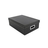 Caixa Organizadora Linho 39x27cm Preta - Boxgraphia