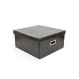 Caixa Organizadora Linho 40x40cm Preta - Boxgraphia