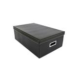 Caixa Organizadora Linho 50x31cm Preta - Boxgraphia