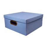 Caixa Organizadora Linho Dello Grande Azul Claro 2206-B