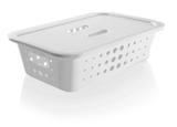 Caixa Organizadora M Baixa Com Tampa Branco Fechado - OUCO 520 BCF - Ou