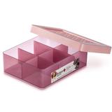 Caixa Organizadora P com Tampa e Divisórias Rosa Hana Ordene