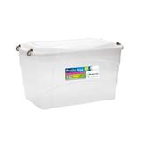 Caixa organizadora Pratic box 50 litros 59x38x34cm translucido Paramount Plásticos