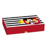 Caixa Organizadora Presente Tampa/Fundo Mickey Disney C/ 10 - Cromus