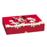 Caixa Organizadora Presente Tampa/Fundo Minnie Disney C/10 - Cromus