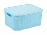 Caixa Organizadora Rattan 7 Litros C/ Tampa Baby Azul - M. libano