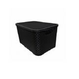Caixa Organizadora Rattan Preta 3,5L Monte Libano