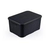 Caixa Organizadora Rattan Preto 7L Monte Libano