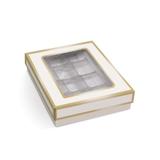 Caixa P/12 Bombons E Doces Branco/Ouro - Cromus