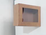 Caixa Papel Kraft. C/visor Pct C/ 10 (unds.) - Artesanal embalagens