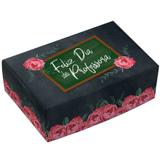 Caixa para 6 doces Dia dos Professores - Rosa c/10 un - Custom box