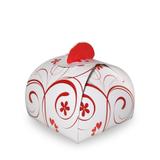 Caixa para Bem Casado Arabesco Vermelho e Branco 12 unidades Duster - Festabox