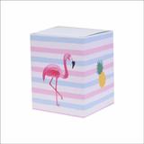 Caixa para Lembrancinha Festa Flamingo 08 unidades Duster - Festabox
