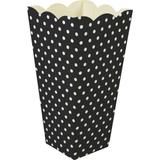 Caixa Pipoca -8 Unid - Preto e branco - Atacadão das lembranças
