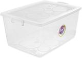 Caixa Plastica Multiuso Cristal 60L 63X41X30.5CM C/TRA Unidade Ordene