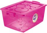 Caixa Plastica Multiuso PINK 30L 37.8X53X23.5CM C/TRAV Unidade Ordene