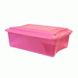 Caixa Plástica Organizadora Rosa 30L - Plasvale