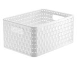 Caixa Rattan 520 ml Azul Branco Arthi 5043