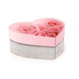 Caixa Rigida Coracao P/Presente Floral Rosa P 18,5X15,5X6 - Cromus
