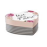 Caixa Rigida Coracao P/Presente Love Branco P 18,5X15,5X6 - Cromus
