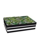 Caixa Rigida P/Presente Folhagens Listras P 23,5X18X - Cromus