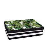 Caixa Rigida P/Presente Folhagens Listras P 23,5X18X - Cromus