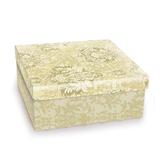 Caixa Rigida Quadrada Presente 24X24X10Cm Estampa Dourado - Cromus