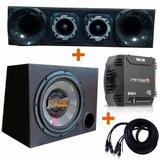 Caixa Som Carro 12 Pol + Corneteira + Modulo Stetsom +brinde - Multi marcas