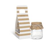 Caixa Suporte C/ Potinhos Para Bolo Vidro 180Ml Festa - Cromus