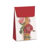 Caixa Trapezio Para Presente Floral Branco G Festa - Cromus