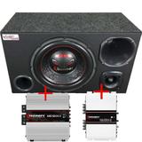 Caixa Trio Bicho Papão 600W Rms + D200 + St200 + Módulos Taramps - Vinisound +