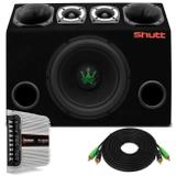 Caixa Trio Completa 880W Magnum Rex Green Subwoofer 12" + Tweeters + Drivers + Módulo TS400 Montada - Prime