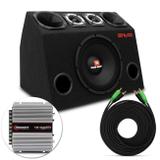 Caixa Trio Completa 980W RMS Woofer JBL Selenium + Tweeters + Drivers + Módulo Taramps Montada - Prime