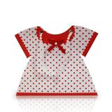 Caixa Vestido Poá Branco e Vermelho 10 unidades - Festabox
